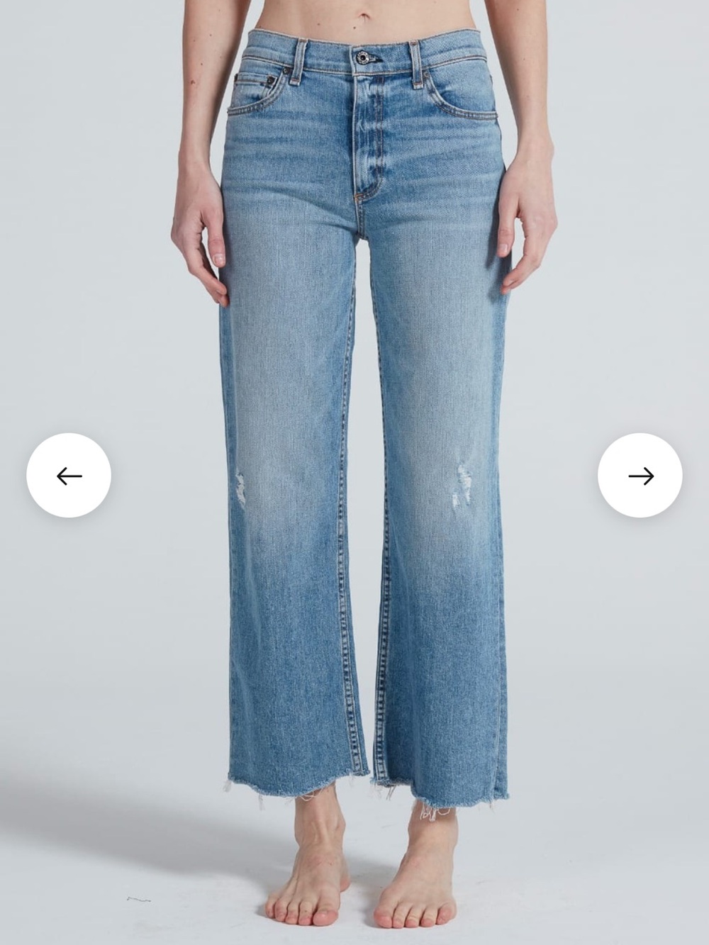 ASKK NY Crop Wide Leg Jeans Size 30